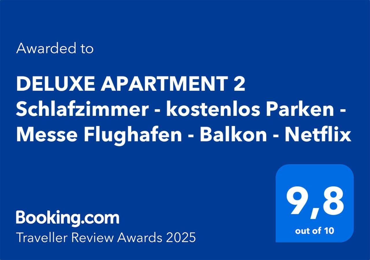 Apartment Deluxe 2 Schlafzimmer - Aufzug - Kostenlos Parken - Balkon - Messe Flughafen *